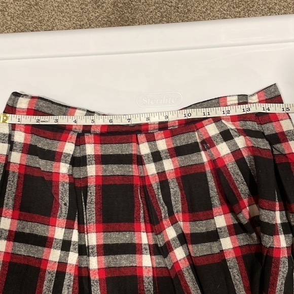 𝅺red Plaid Flannel Checker Skirt - Picture 8 of 9